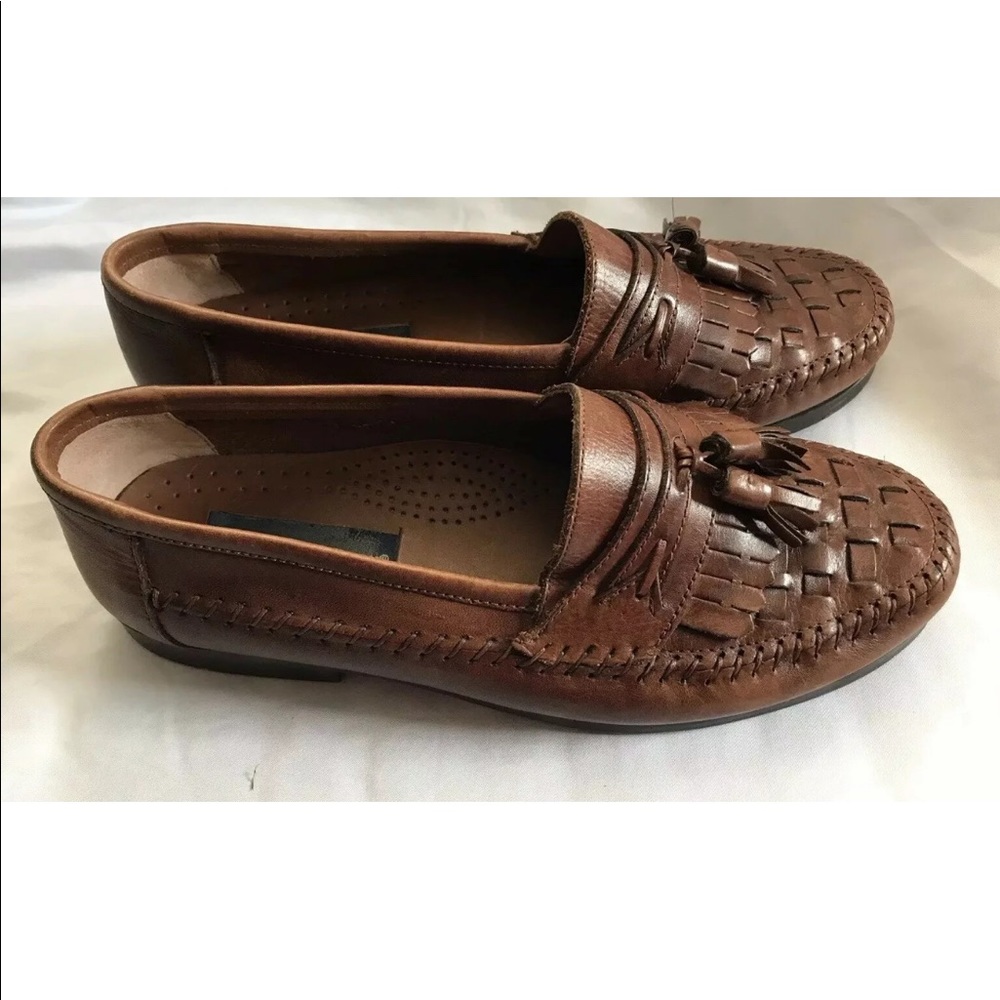 Giorgio Brutini Kiltie Woven Tassel Loafers Sz 8